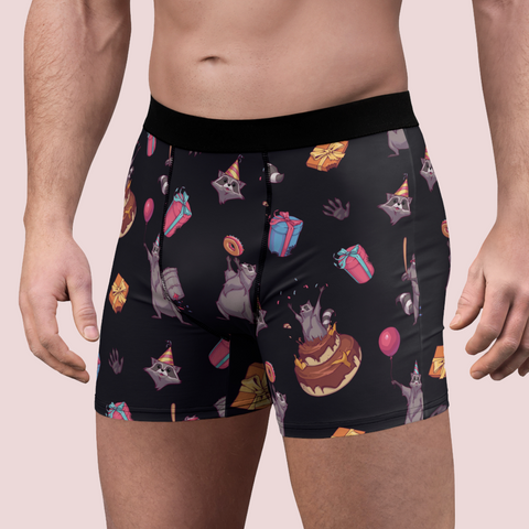 Birthday Raccoons Men's Boxer Briefs