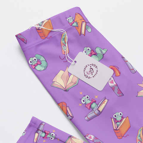 Bookworm-Womens-Pajama-Purple-Closeup-Product-View