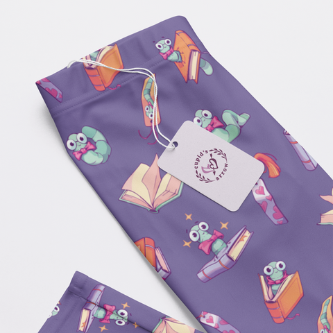 Bookworm-Womens-Pajama-Lavender-Closeup-Product-View