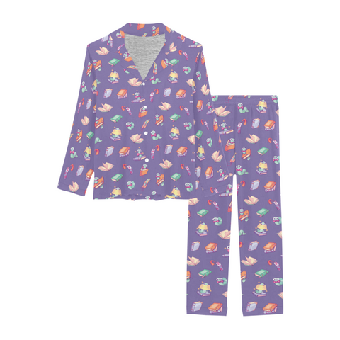 Bookworm-Womens-Pajama-Lavender-Product-View