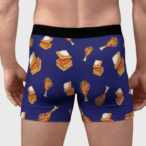 Chicken-_-Waffles-Mens-Boxer-Briefs-Blue-Rear-View