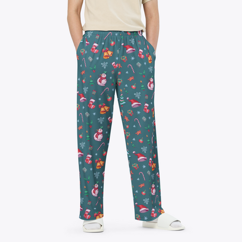 Christmas-Mens-Pajama-Lifestyle-Teal-Front-View