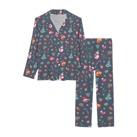 Christmas-Womens-Pajama-Charcoal-Product-View