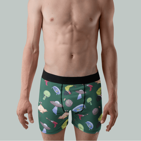 Conspiracy-Theory-Mens-Boxer-Briefs-Forest-Model-Front-View