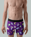 Conspiracy-Theory-Mens-Boxer-Briefs-Purple-Model-Front-View