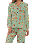 Cottage-Core-Womens-Pajama-Mint-Green-Front-View