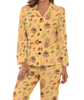 Cottage-Core-Womens-Pajama-Yellow-Front-View