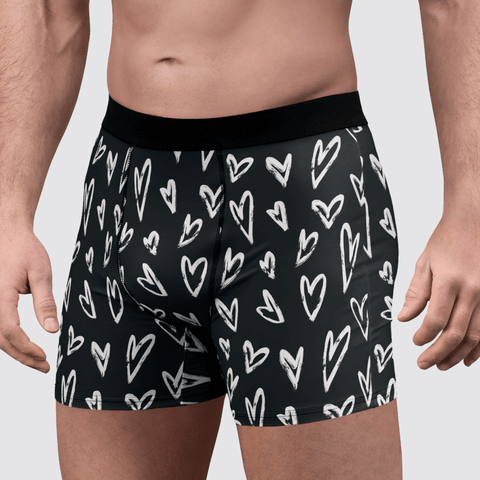Crazy Hearts Men's Boxer Briefs