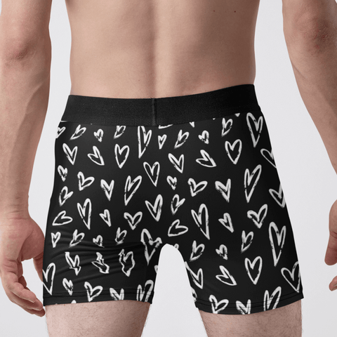 Crazy Hearts Men's Boxer Briefs