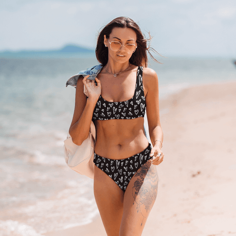 Crazy Hearts Women's Two Piece Bikini