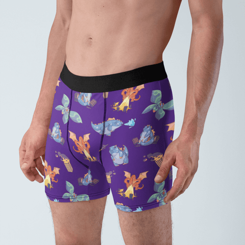 Cute-Kaijus-Mens-Boxer-Briefs-Purple-Half-Side-Lifestyle-View