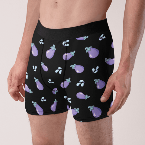 Eggplant Emoji Men's Boxer Briefs