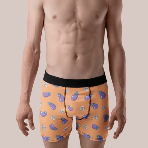 Eggplant Emoji Men's Boxer Briefs