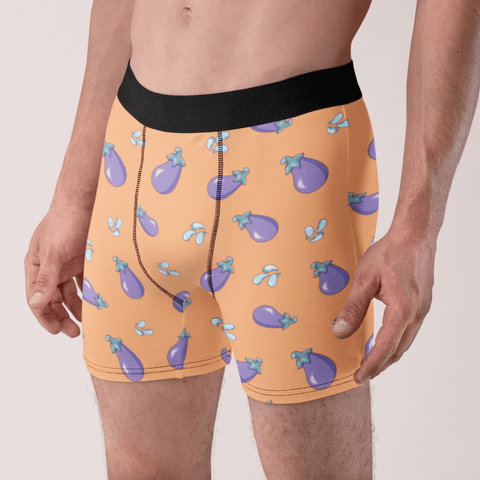 Eggplant Emoji Men's Boxer Briefs