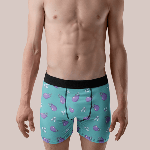 Eggplant Emoji Men's Boxer Briefs