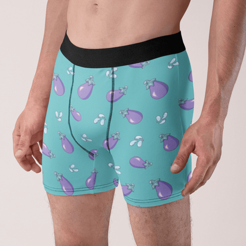 Eggplant Emoji Men's Boxer Briefs