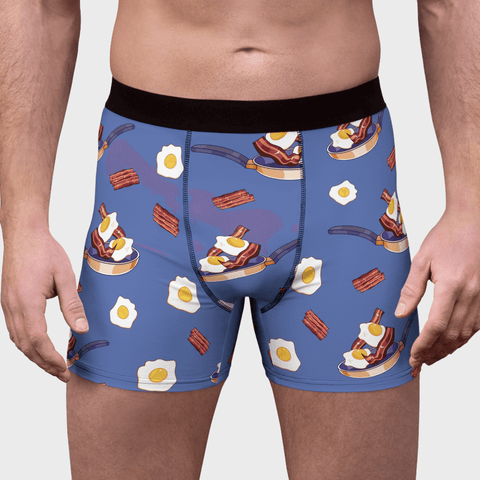 Eggs-_-Bacon-Mens-Boxer-Briefs-Cornflower-Blue-Frontal-View