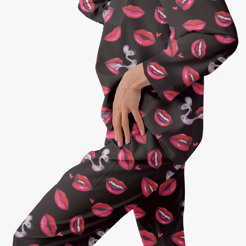 Fatal-Attraction-Womens-Pajama-Black-Semi-Side-View