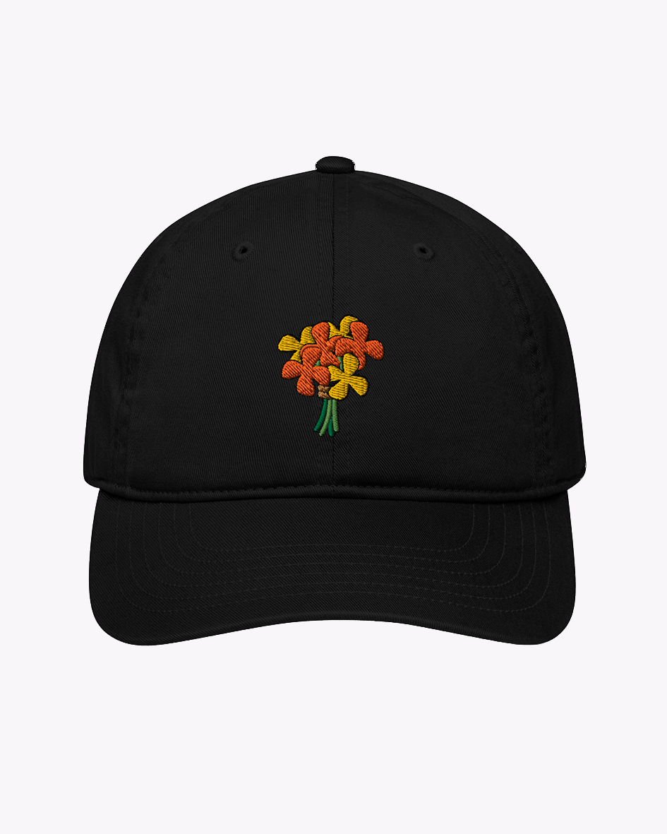 Embroidered Flowers Hat