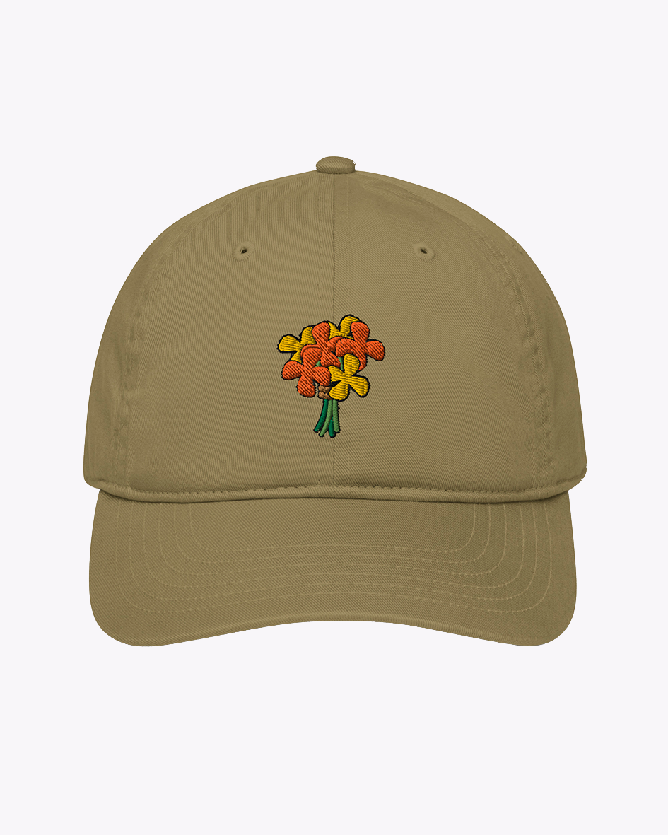 Embroidered Flowers Hat