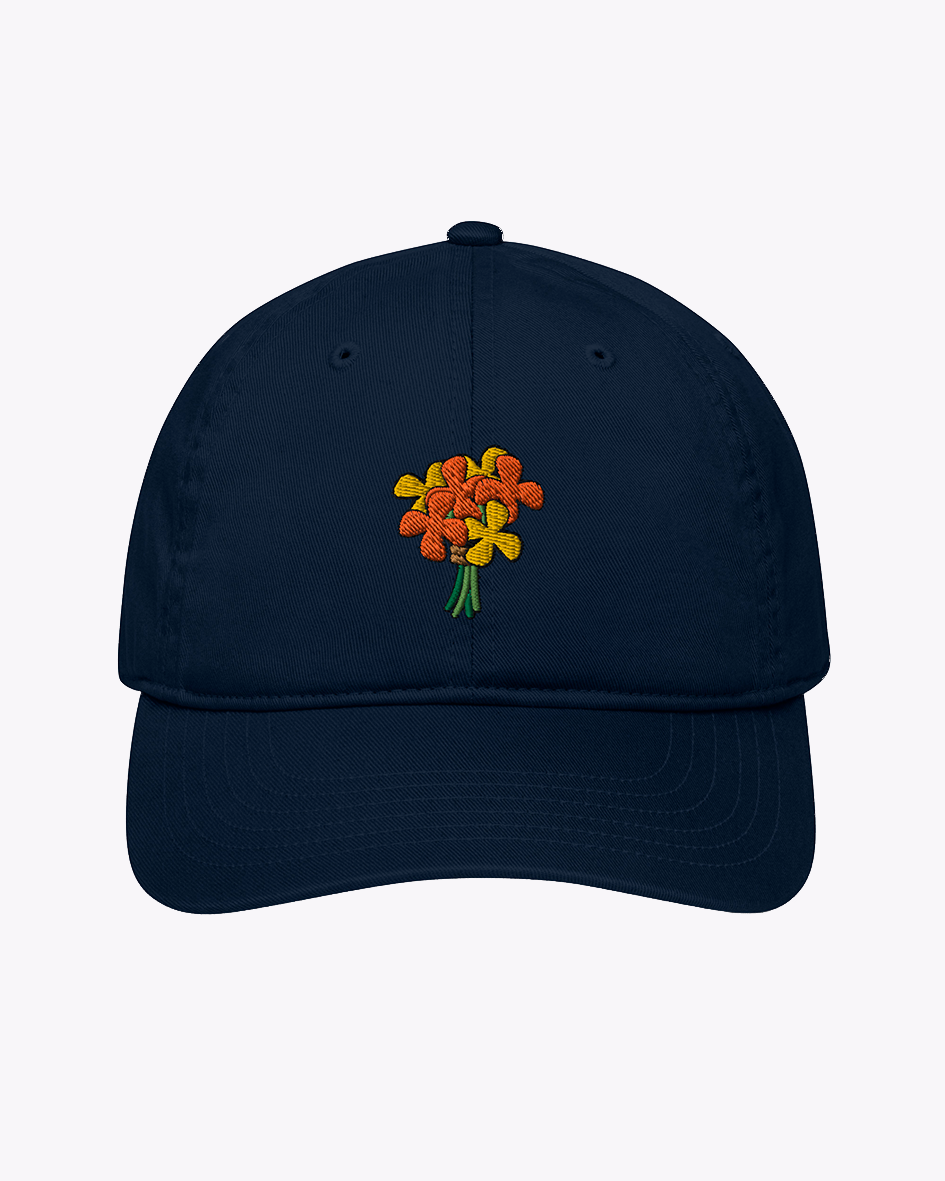 Embroidered Flowers Hat