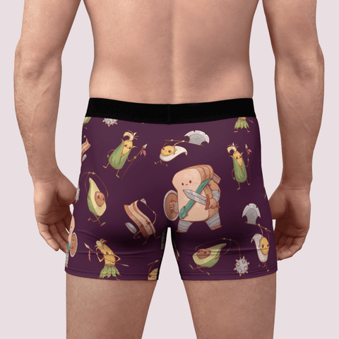 Food-Fight-Mens-Boxer-Briefs-Eggplant-Model-Back-View