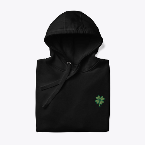 Four-Leaf Clover Embroidered Hoodie