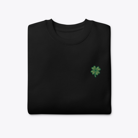 Four-Leaf Clover Embroidered Sweatshirt