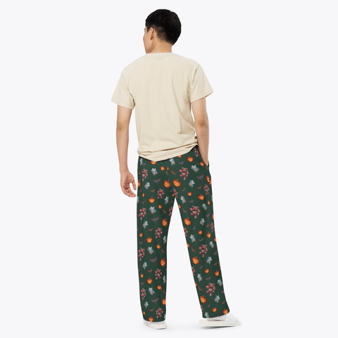 Halloween-Mens-Pajama-Dark-Green-Lifestyle-Back-View