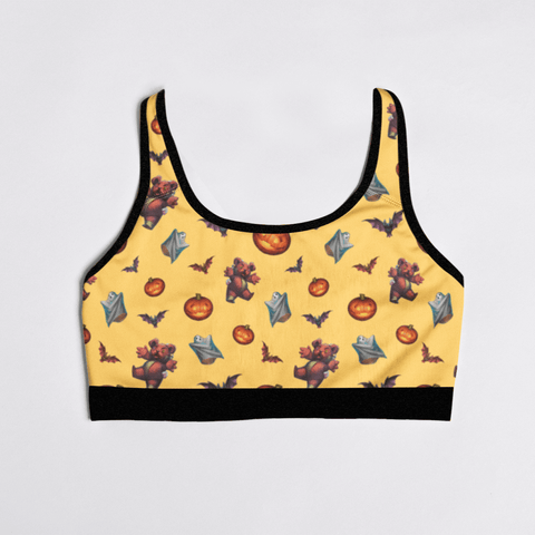 Halloween-Womens-Bralette-Yellow-Product-Front-View