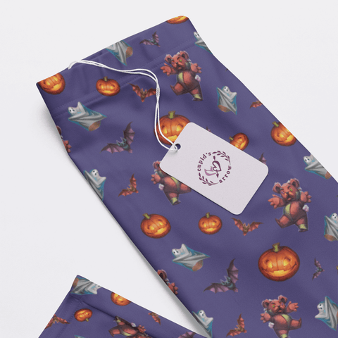 Halloween-Womens-Pajama-Purple-Closeup-Product-View