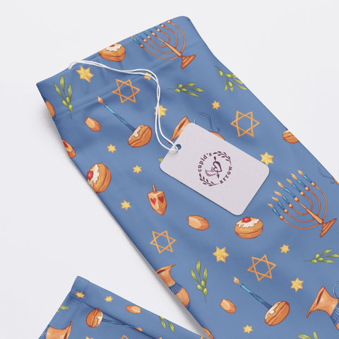 Hanukkah-Mens-Pajama-Cornflower-Blue-Closeup-Product-View