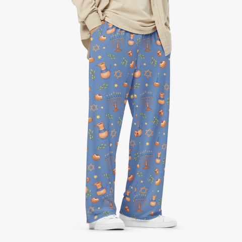 Hanukkah-Mens-Pajama-Cornflower-Blue-Lifestyle-View