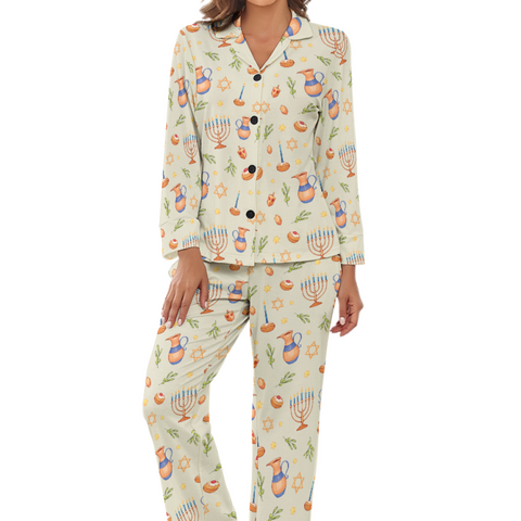 Analyzing image Hanukkah-Womens-Pajama-Desert-Front-View