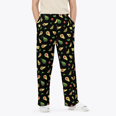 Happy-Avocado-Mens-Pajama-Black-Lifestyle-Front-View