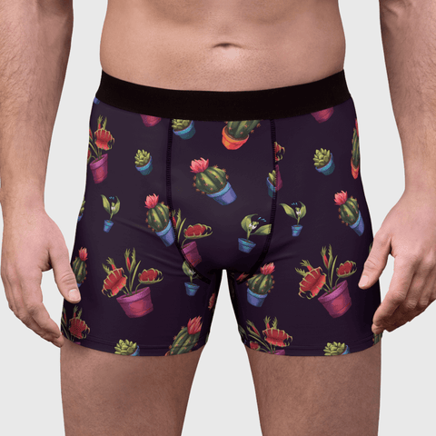 House-Plant-Mens-Boxer-Briefs-Dark-Purple-Frontal-View