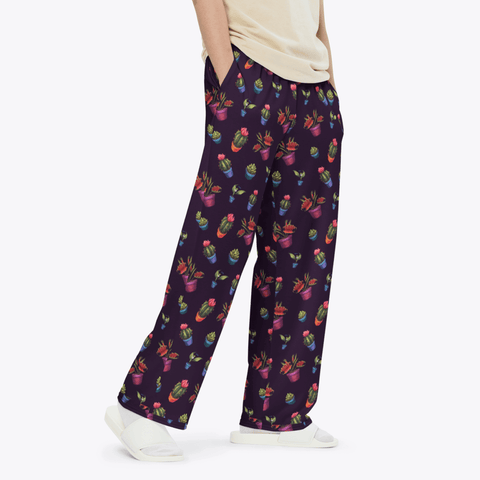 House-Plant-Mens-Pajama-Dark-Purple-Semi-Side-View