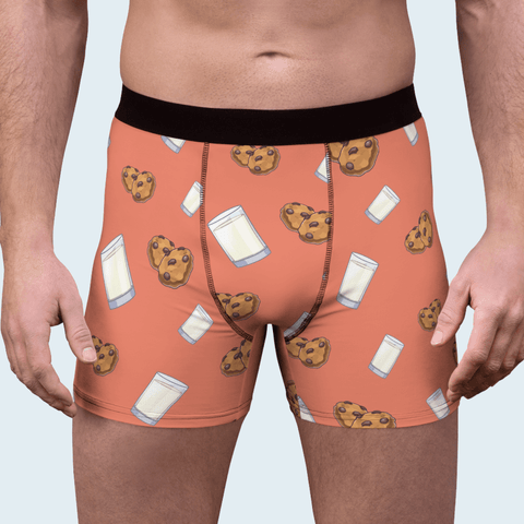 Milk-_-Cookies-Mens-Boxer-Briefs-Coral-Frontal-View