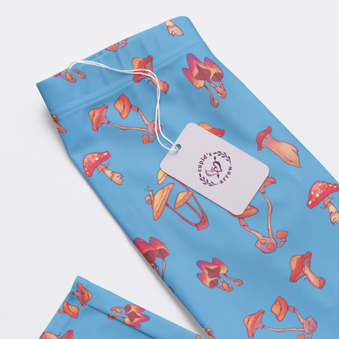 Mushroom-Mens-Pajama-Sky-Blue-Closeup-Product-View