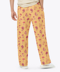 Mushroom-Mens-Pajama-Yellow-Rear-Lifestyle-View