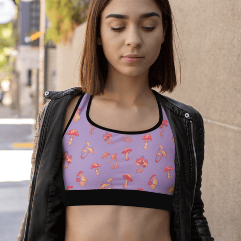 Mushroom-Womens-Bralette-Lavender-Lifestyle-View