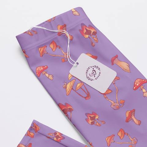 Mushroom-Womens-Pajama-Light-Purple-Closeup-Product-View