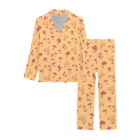 Mushroom-Womens-Pajama-Yellow-Product-View
