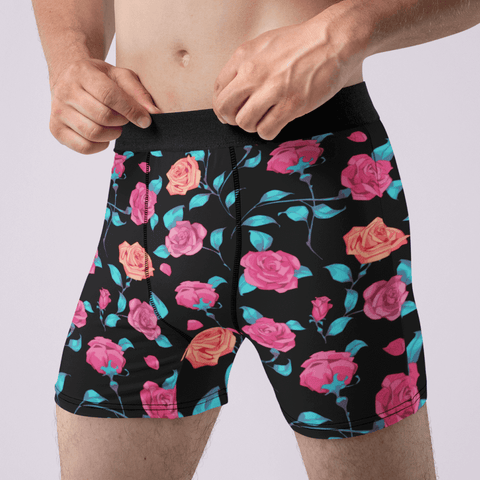 Painted Roses Men's Boxer Briefs