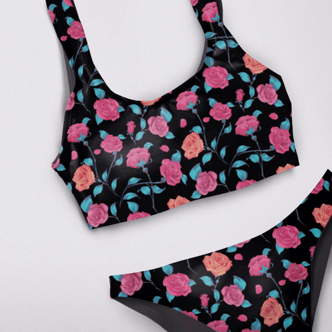 Painted Roses Women's Two Piece Bikini