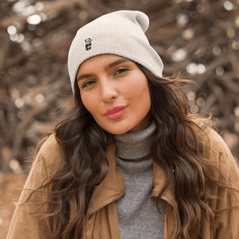 Panda Embroidered Beanie