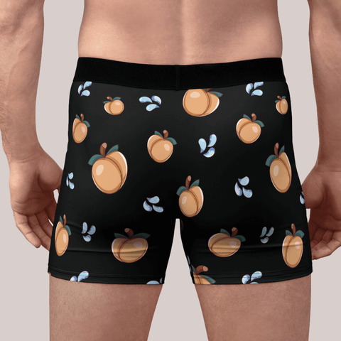 Peach Emoji Men's Boxer Briefs