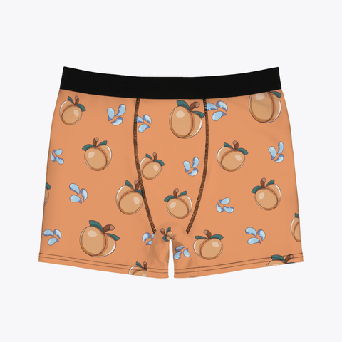 Peach Emoji Men's Boxer Briefs