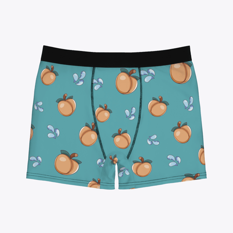 Peach Emoji Men's Boxer Briefs