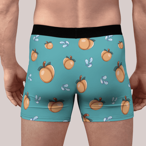 Peach Emoji Men's Boxer Briefs